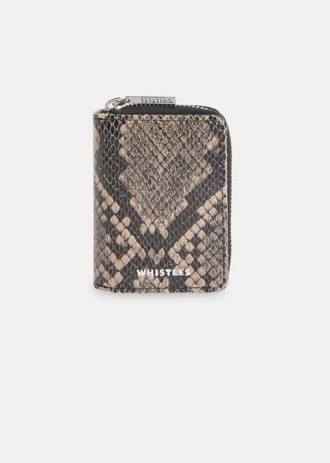 Whistles Wallets and Cardholders Multicolour Koa Snake Compact Purse 8211 Women