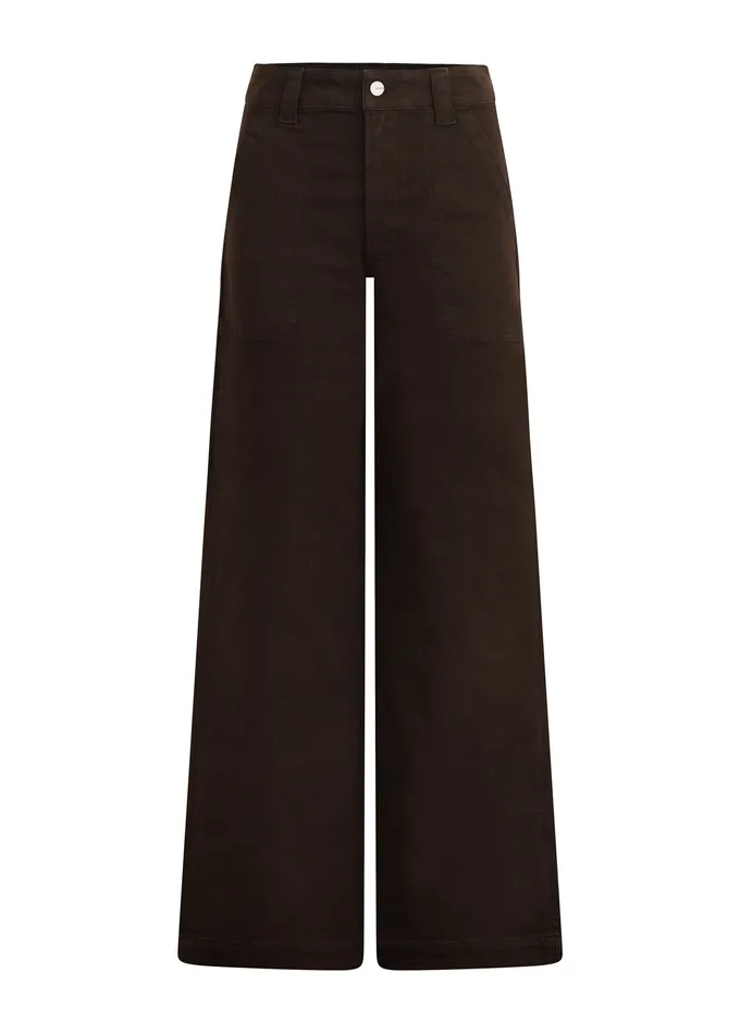 Wide Leg Joe8217s Jeans Women THE CHLOE UTILITY WIDE LEG Coffee Bean
