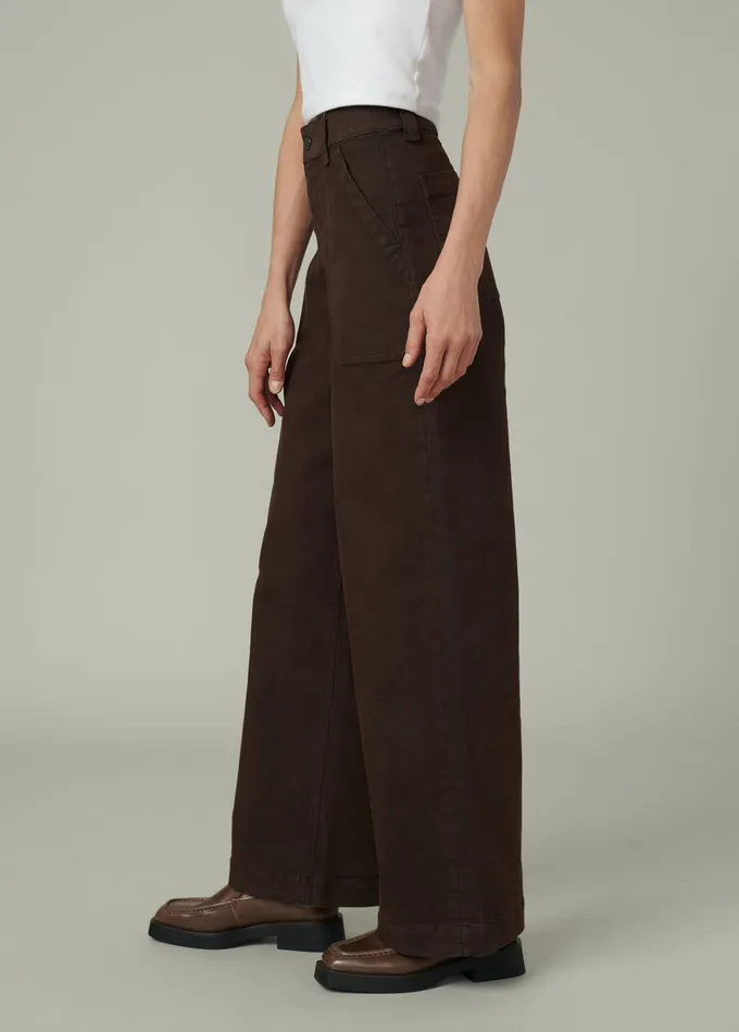 Wide Leg Joe8217s Jeans Women THE CHLOE UTILITY WIDE LEG Coffee Bean
