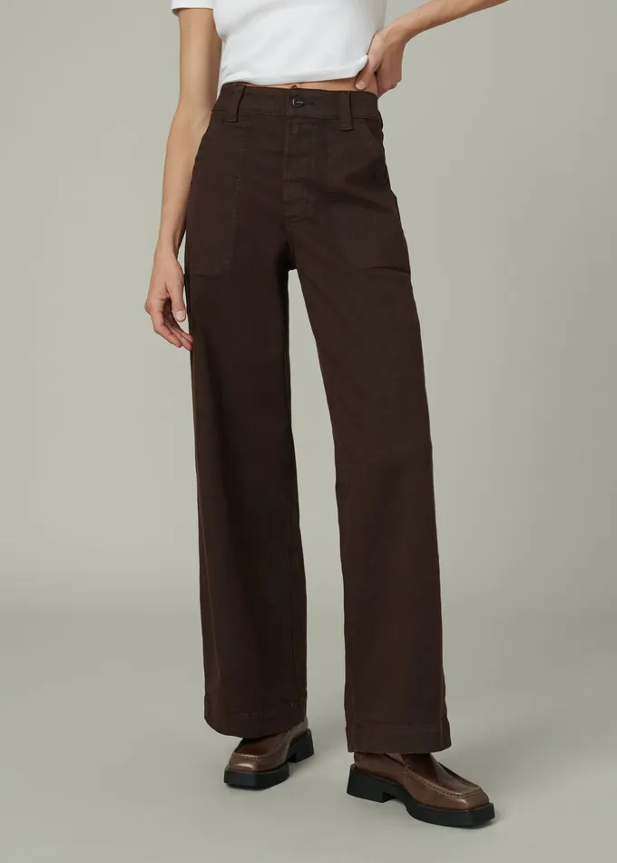 Wide Leg Joe8217s Jeans Women THE CHLOE UTILITY WIDE LEG Coffee Bean