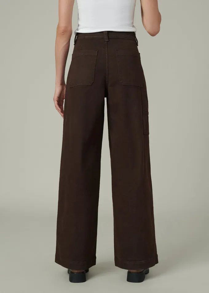 Wide Leg Joe8217s Jeans Women THE CHLOE UTILITY WIDE LEG Coffee Bean