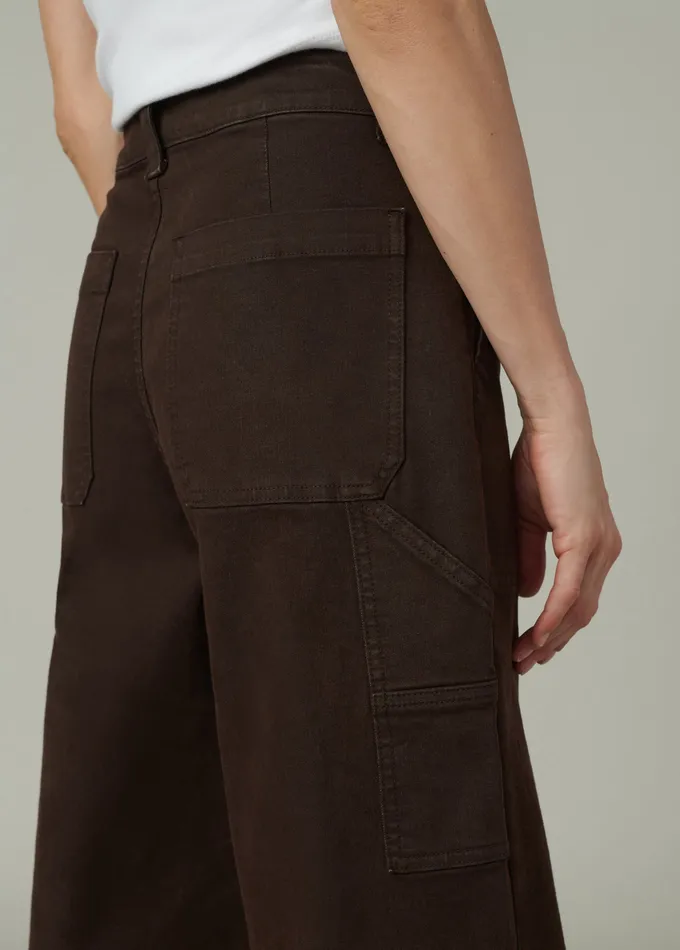Wide Leg Joe8217s Jeans Women THE CHLOE UTILITY WIDE LEG Coffee Bean