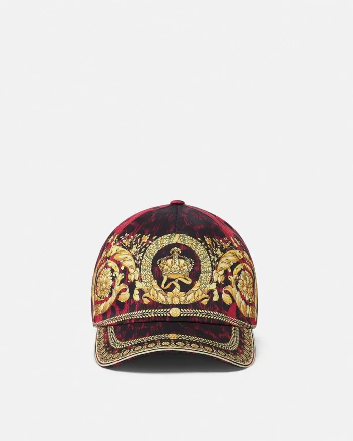 Wild Barocco Baseball Cap Printred WomenMen Versace Hats and Caps