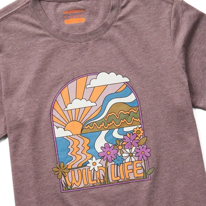 Wildlife Tee Peppercorn Heather Women Merrell Tops Wildlife Tee Peppercorn Heather Women Merrell Tops