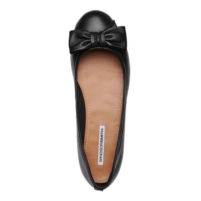 Windsor Smith Flats Women BUNNY BLACK LEATHER FLATS Windsor Smith Flats Women BUNNY BLACK LEATHER FLATS