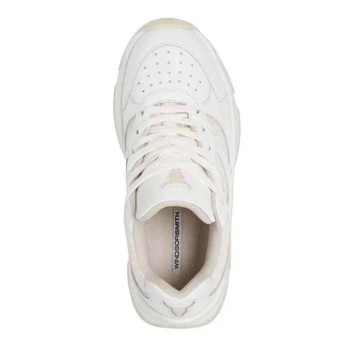 Windsor Smith Platform Sneakers Women GHOSTED WHITE BLONDE SNEAKERS