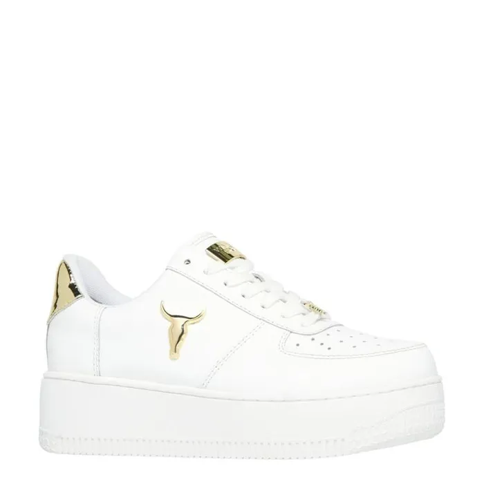 Windsor Smith Platform Sneakers Women RICH WHITE LEATHER GOLD METALLIC SNEAKERS Windsor Smith Platform Sneakers Women RICH WHITE LEATHER GOLD METALLIC SNEAKERS