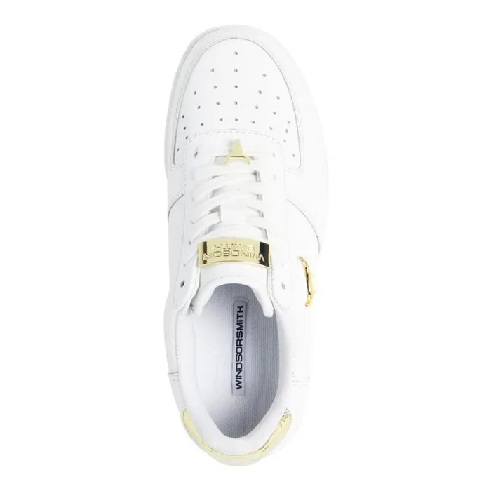Windsor Smith Platform Sneakers Women RICH WHITE LEATHER GOLD METALLIC SNEAKERS Windsor Smith Platform Sneakers Women RICH WHITE LEATHER GOLD METALLIC SNEAKERS