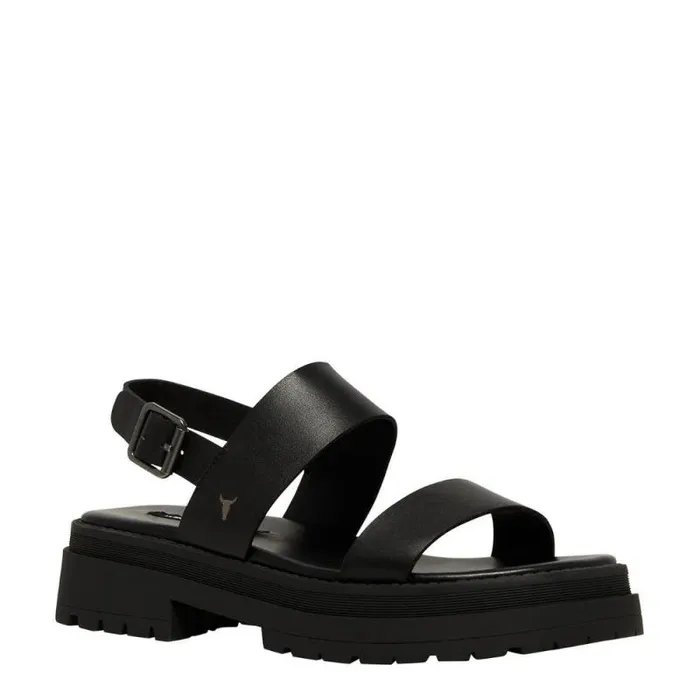 Windsor Smith Sandals Women LOYALTY BLACK LEATHER SANDALS Windsor Smith Sandals Women LOYALTY BLACK LEATHER SANDALS