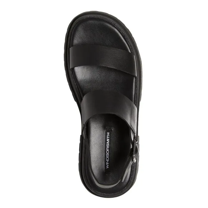 Windsor Smith Sandals Women LOYALTY BLACK LEATHER SANDALS Windsor Smith Sandals Women LOYALTY BLACK LEATHER SANDALS