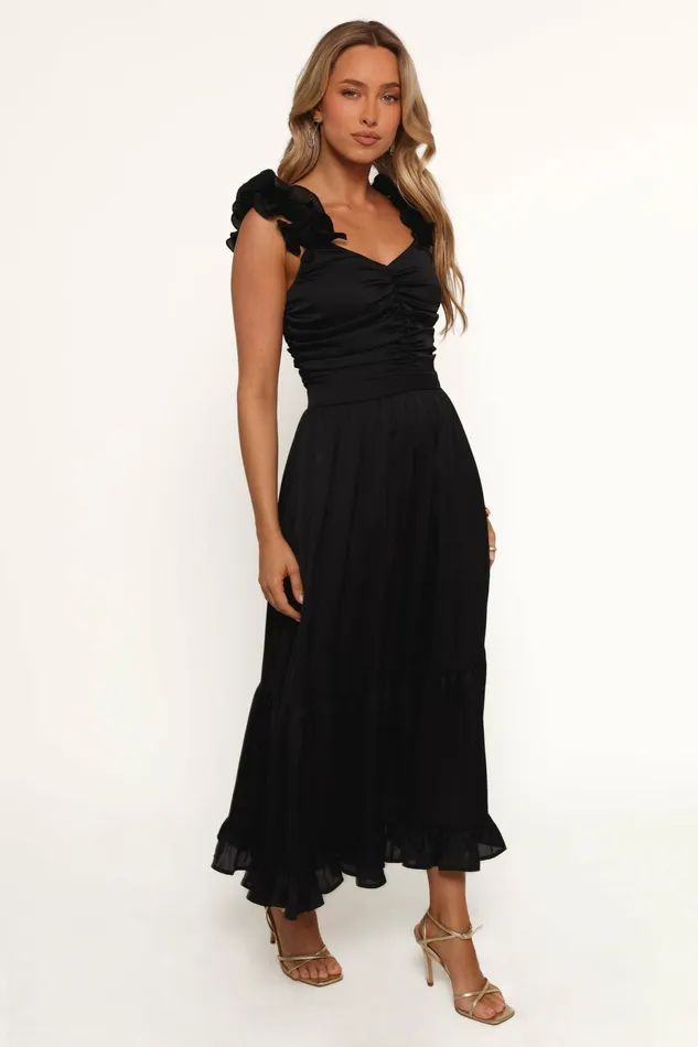 Winter Dresses Inca Midi Dress Black 8211 Petal and Pup Women