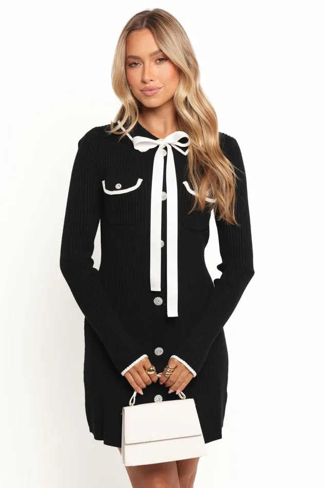 Winter Dresses Petal and Pup Women Acantha Mini Dress Black