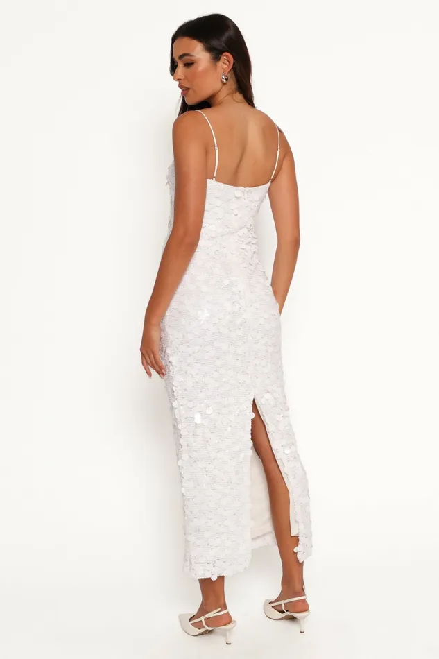 Winter Dresses Women Letta Midi Dress White Petal and Pup