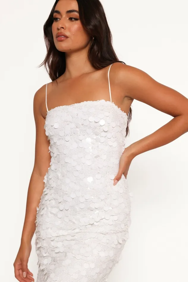 Winter Dresses Women Letta Midi Dress White Petal and Pup