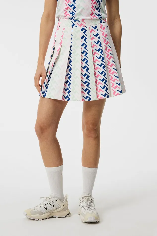 Women Adina Print Skirt Pink Painted Bridge JLindeberg Skirts