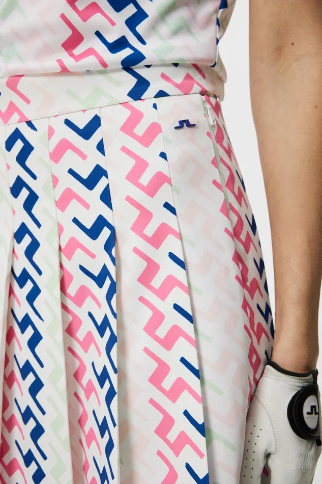 Women Adina Print Skirt Pink Painted Bridge JLindeberg Skirts Women Adina Print Skirt Pink Painted Bridge JLindeberg Skirts