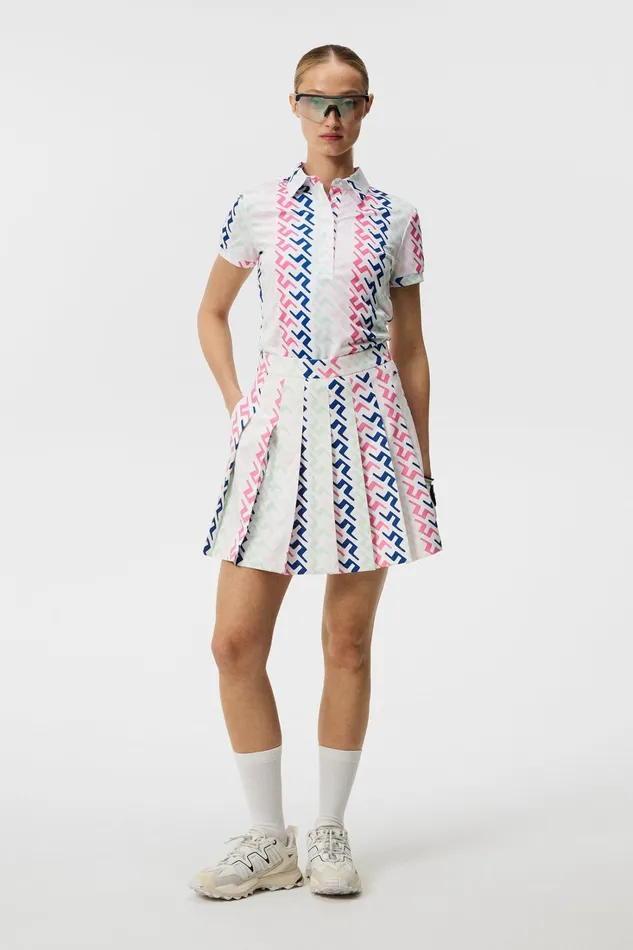 Women Adina Print Skirt Pink Painted Bridge JLindeberg Skirts Women Adina Print Skirt Pink Painted Bridge JLindeberg Skirts
