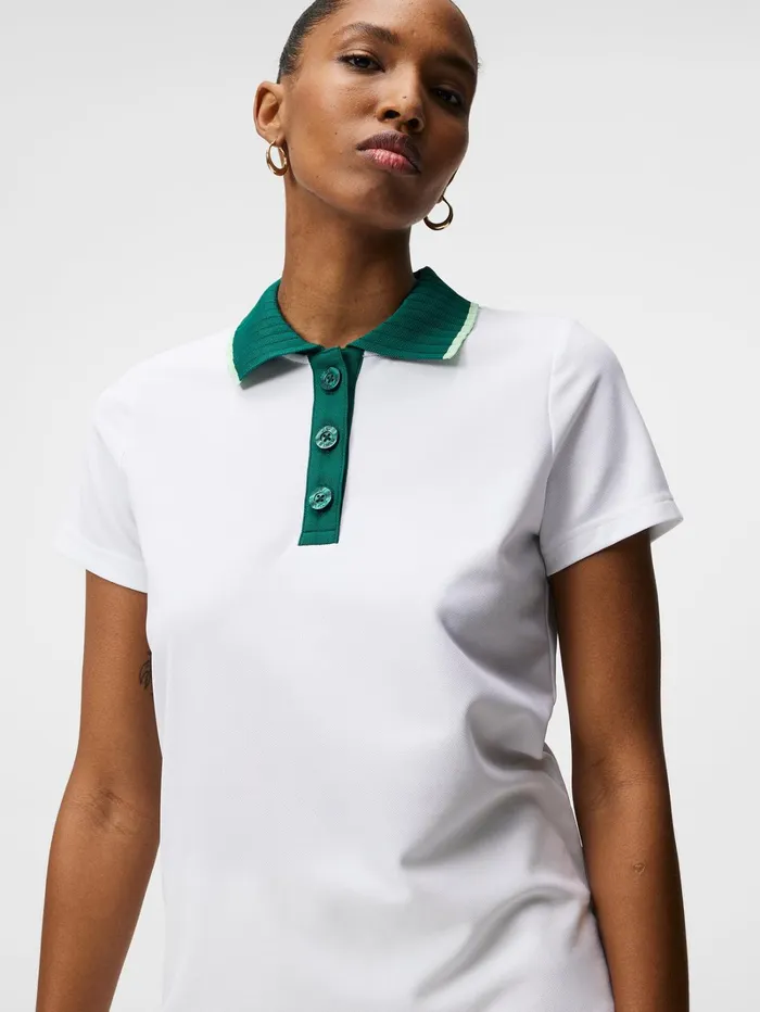 Women Alea Polo White JLindeberg Polo Shirts Women Alea Polo White JLindeberg Polo Shirts