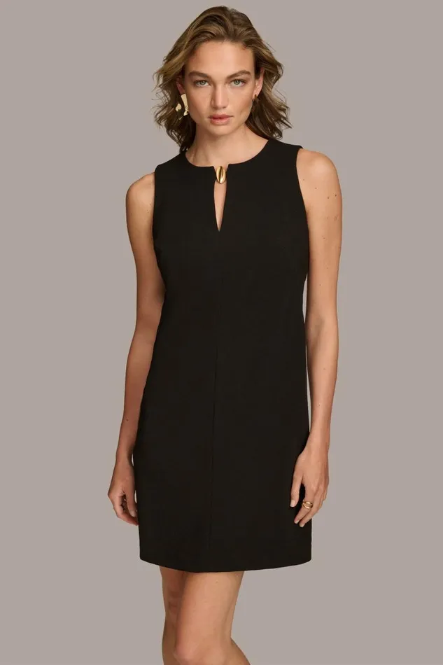 Women ALINE DRESS WITH KEYHOLE Black Donna Karan New York Dresses And Jumpsuits Women ALINE DRESS WITH KEYHOLE Black Donna Karan New York Dresses And Jumpsuits