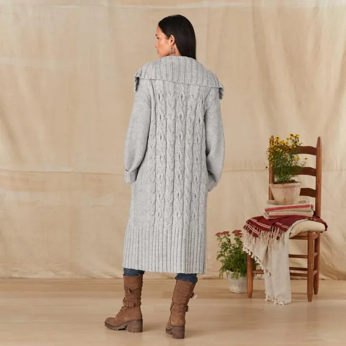 Women Allendale Sweater Coat Silver Gray Sundance Catalog Sweaters