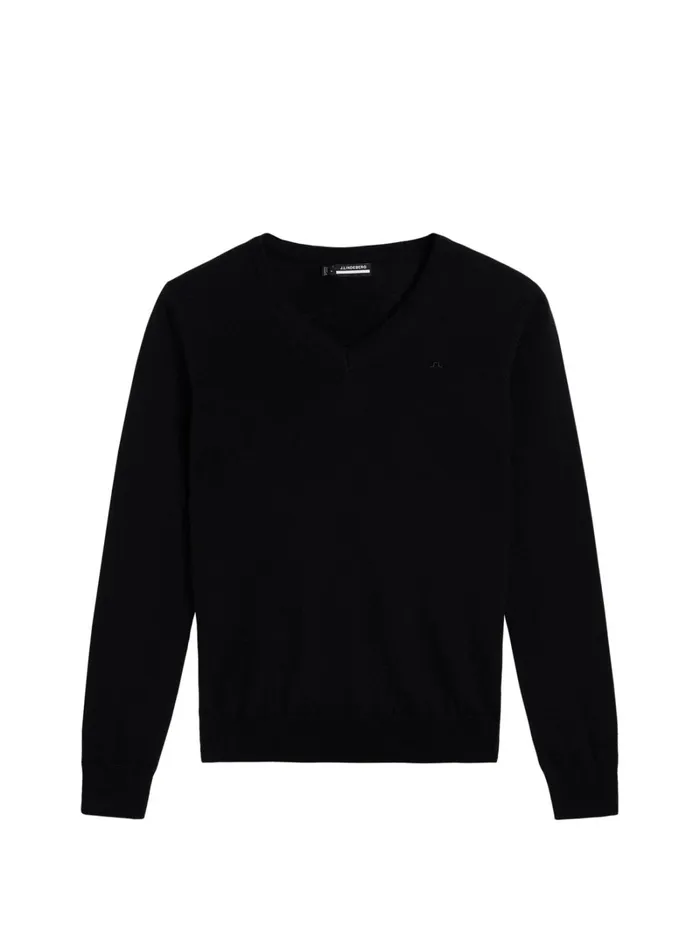 Women Amaya Knitted Sweater Black JLindeberg Knitwear Women Amaya Knitted Sweater Black JLindeberg Knitwear