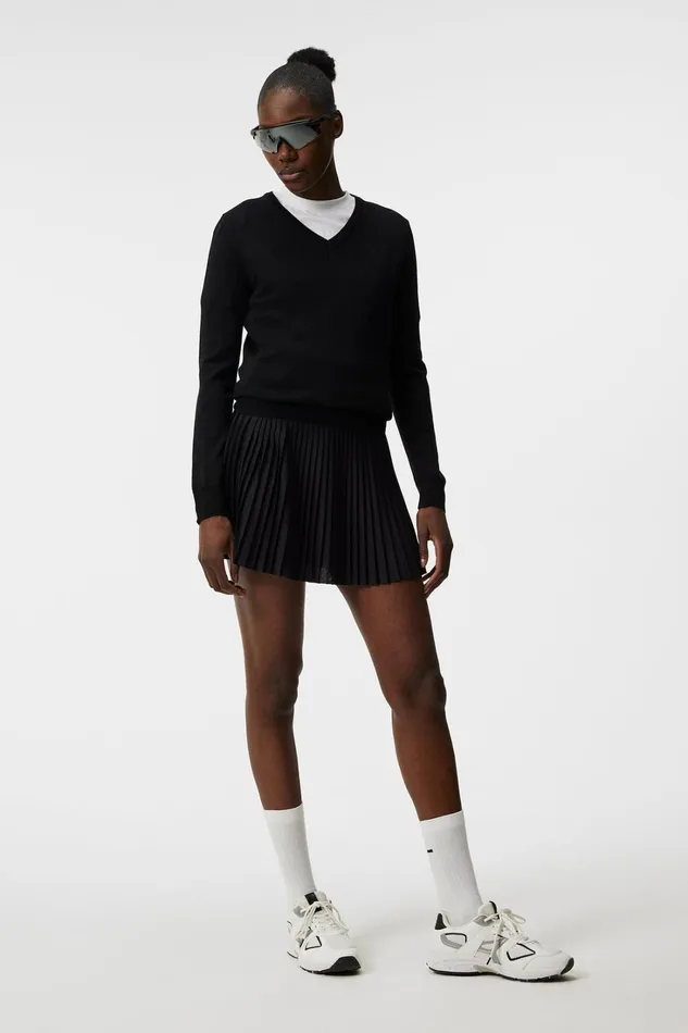 Women Amaya Knitted Sweater Black JLindeberg Knitwear Women Amaya Knitted Sweater Black JLindeberg Knitwear