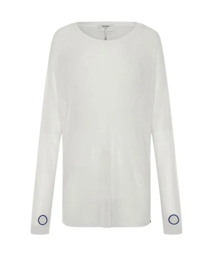 Women AMITY SHEER RIB KNIT TOP WHITE One Teaspoon Tops Women AMITY SHEER RIB KNIT TOP WHITE One Teaspoon Tops