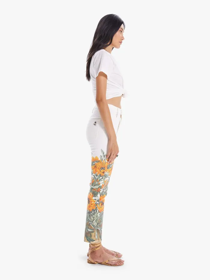 Women Ankle Mother Denim The High Waisted Rider Ankle White