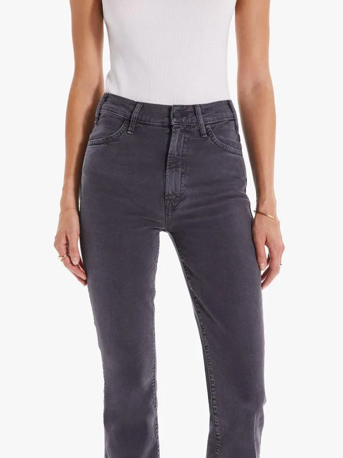 Women Ankle Mother Denim The Hustler Ankle Fray Charcoal