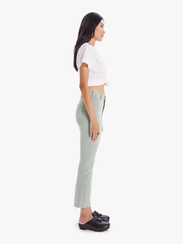 Women Ankle Mother Denim The Hustler Ankle Fray Lightpastel Green