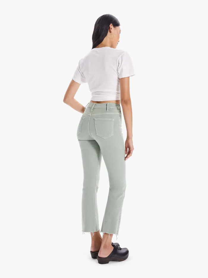 Women Ankle Mother Denim The Hustler Ankle Fray Lightpastel Green