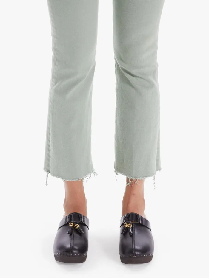 Women Ankle Mother Denim The Hustler Ankle Fray Lightpastel Green