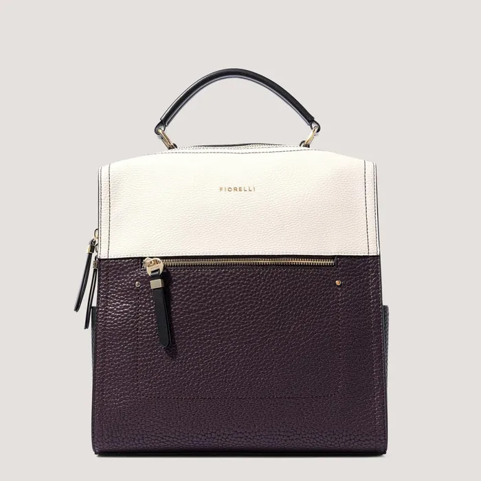 Women Anna Backpack Burgundy Black White Fiorelli Backpacks