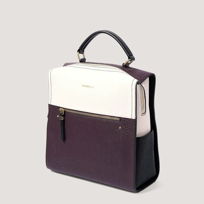 Women Anna Backpack Burgundy Black White Fiorelli Backpacks