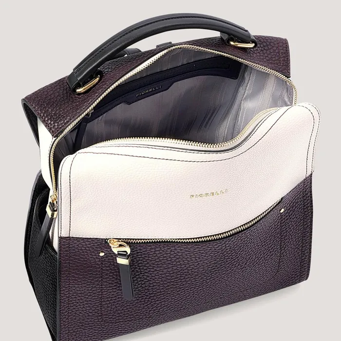 Women Anna Backpack Burgundy Black White Fiorelli Backpacks