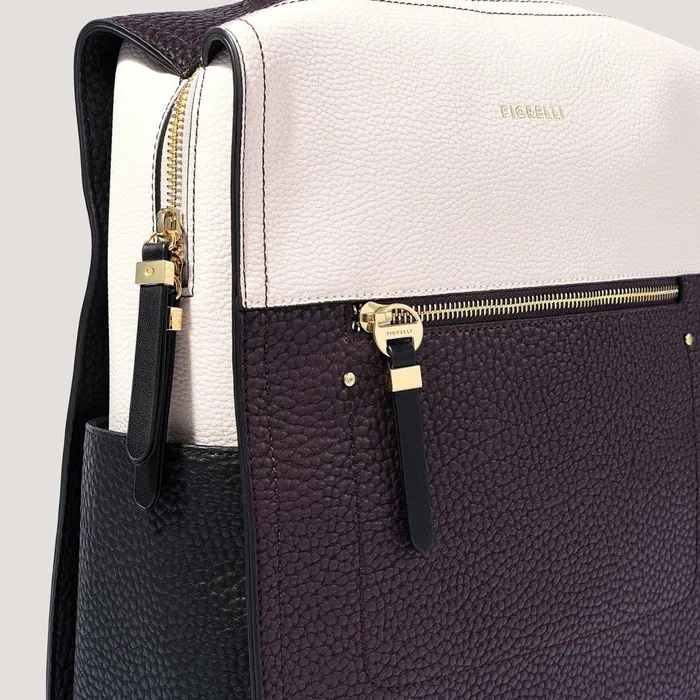 Women Anna Backpack Burgundy Black White Fiorelli Backpacks