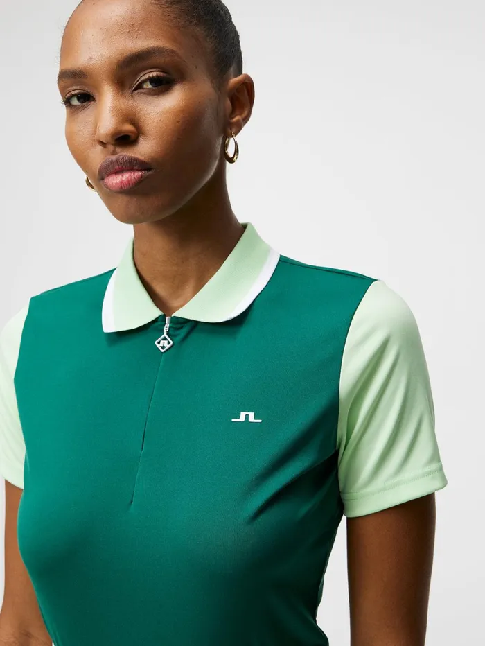 Women Antonia Polo Rain Forest JLindeberg Polo Shirts Women Antonia Polo Rain Forest JLindeberg Polo Shirts