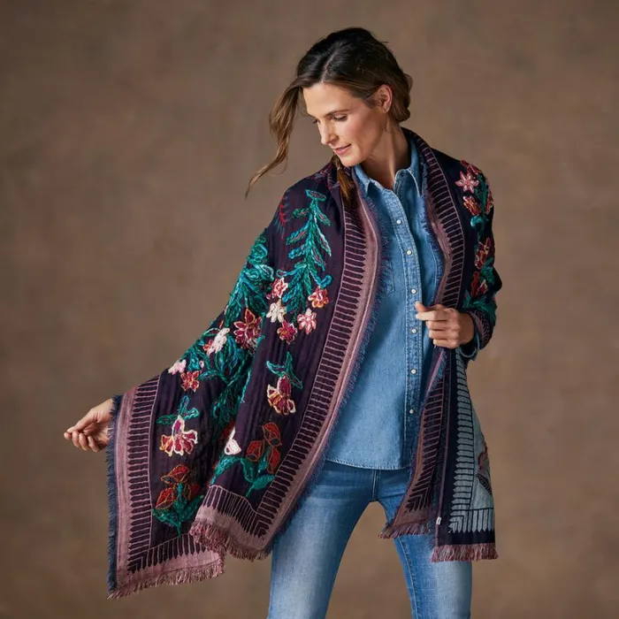 Women Arequipa Scarf Plum Sundance Catalog Scarves and Gloves