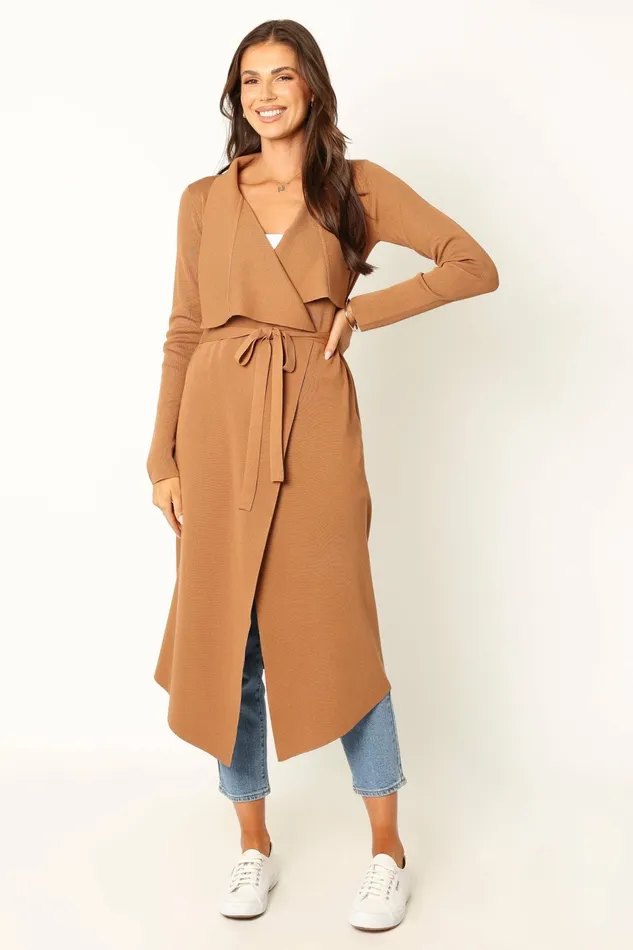 Women Audrina Cardigan Camel Sweaters Petal and Pup