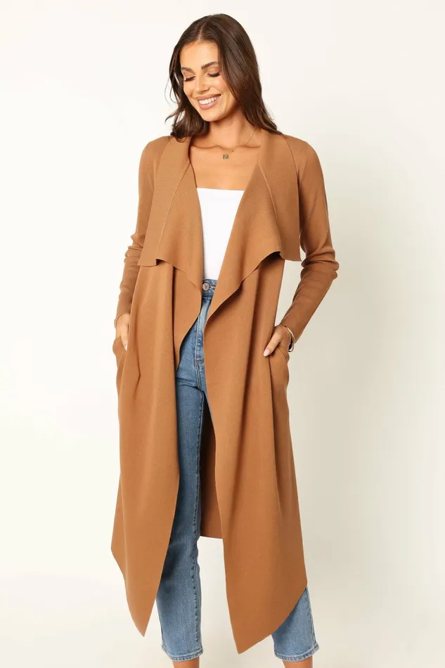 Women Audrina Cardigan Camel Sweaters Petal and Pup