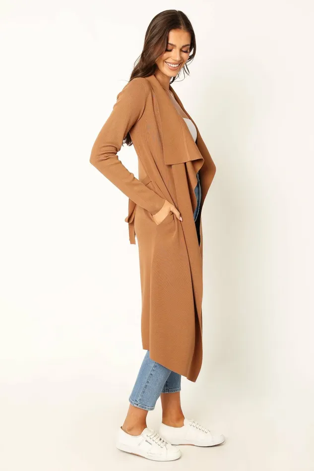 Women Audrina Cardigan Camel Sweaters Petal and Pup