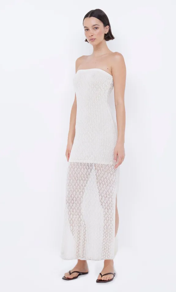 Women AURORA STRAPLESS DRESS 8211 IVORY Bec Bridge Midi Dresses