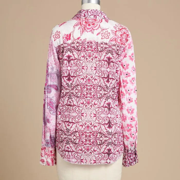 Women Avalon Shirt Pink Multi Sundance Catalog Tops