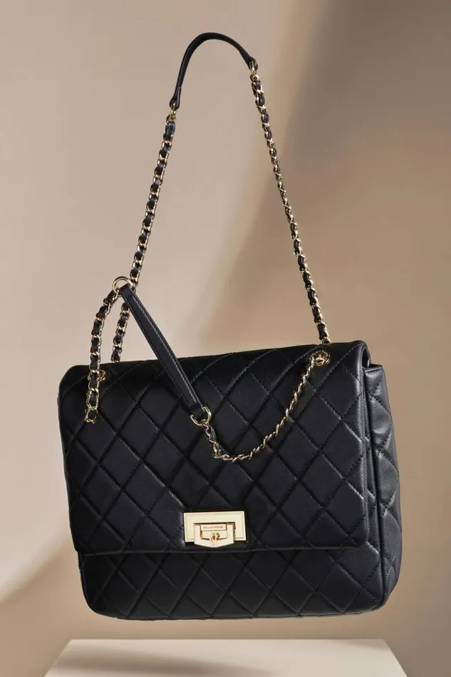 Women Bags Holland Cooper Quilted Soho Bag Black