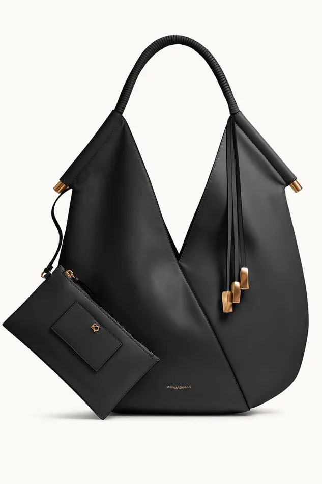 Women BALDWIN LARGE SHOULDER BAG Black Donna Karan New York Shoulder And Hobo Bags
