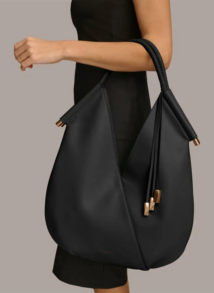 Women BALDWIN LARGE SHOULDER BAG Black Donna Karan New York Shoulder And Hobo Bags