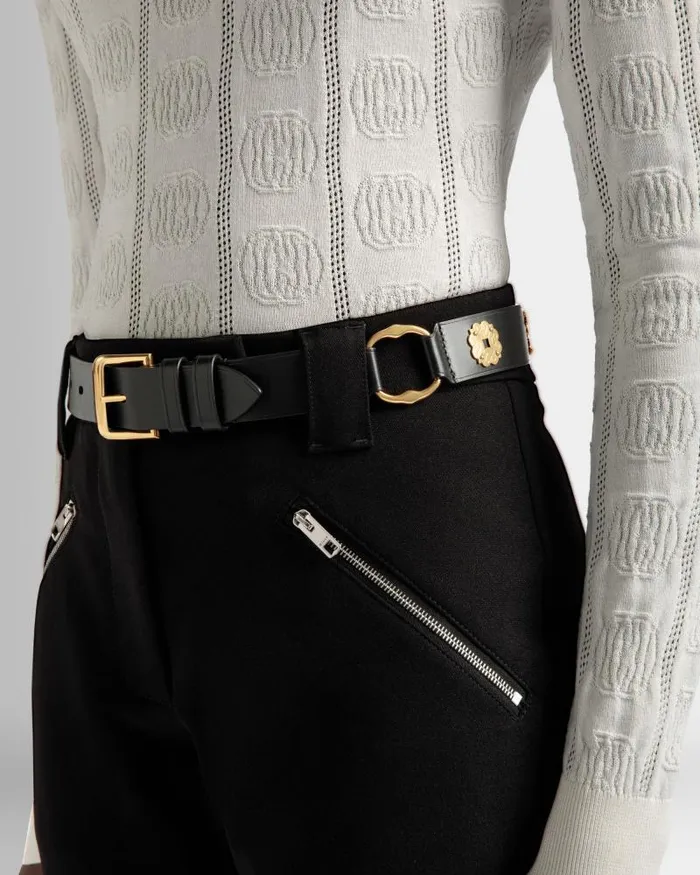 Women Bally Belts Arkle 105 Cm Belt In Black Leather Black Women Bally Belts Arkle 105 Cm Belt In Black Leather Black