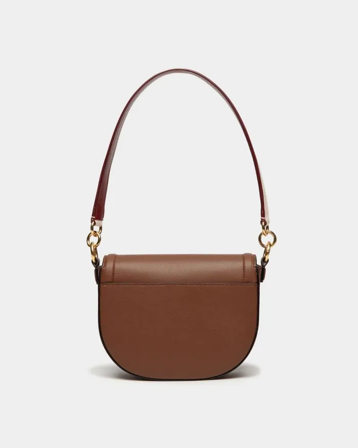 Women Bally Crossbody Bags Code Crossbody Bag In Brown Leather Brown