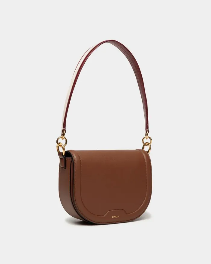 Women Bally Crossbody Bags Code Crossbody Bag In Brown Leather Brown