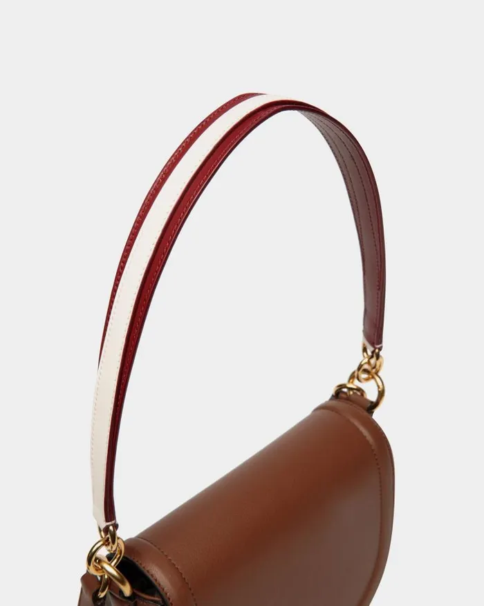 Women Bally Crossbody Bags Code Crossbody Bag In Brown Leather Brown